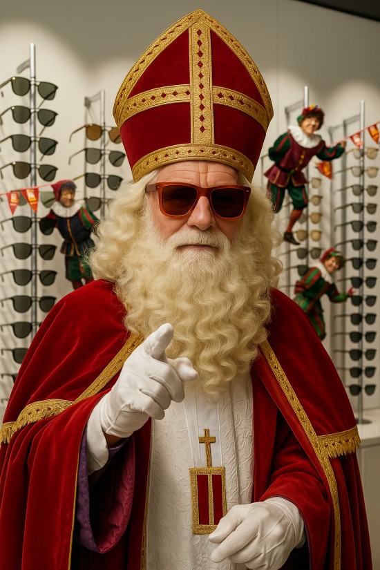 Sint bij de opticien